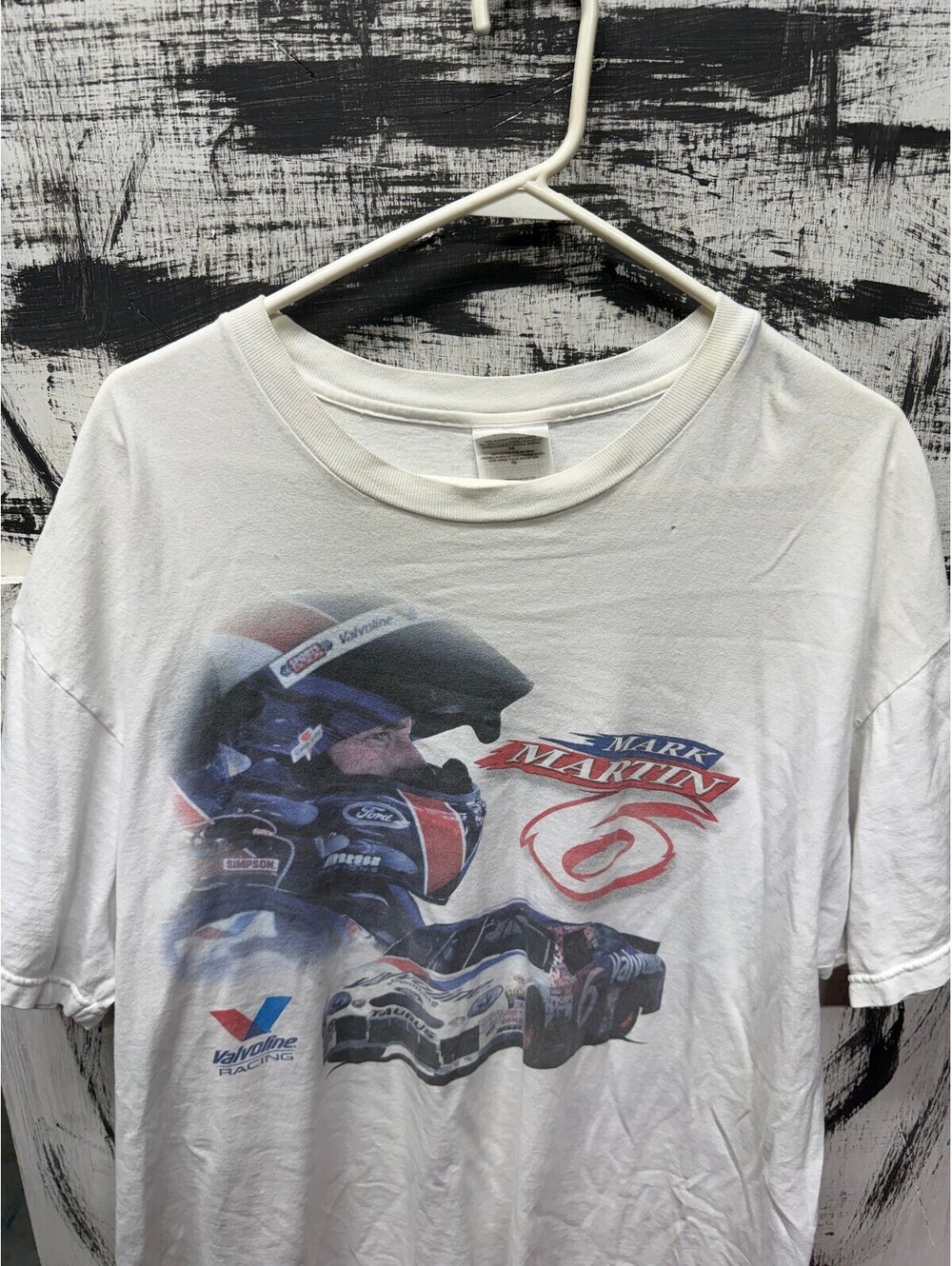 1999 vintage mark martin valvoline hanes xl racing shirt